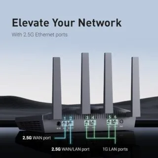 Experience high-speed gaming and expansive coverage with the GL-MT6000 Flint 2 WiFi 6 Router, optimized for enhanced performance and connectivity.