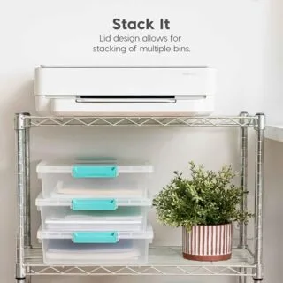 Iris USA Clear 6 Quart Storage Bins with Lids, 4 Pack - Ideal Classroom and Craft Organizers for Efficient and Tidy Storage Solutions