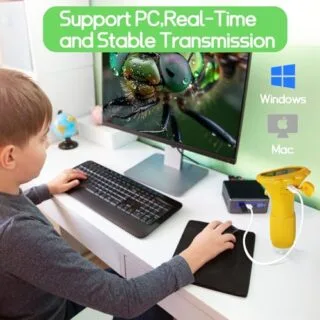 Portable 1000x Kids Microscope with Photo and Video Capabilities, Ideal for Young Scientists at Summer Camp - Capture Nature's Wonders Up Close.