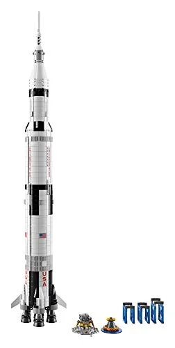 LEGO Saturn V Rocket Model: Ideal STEM Kit for Education, Inspiring Space Exploration and Creativity for Teachers and Kids. Perfect for Learning Enthusiasts.