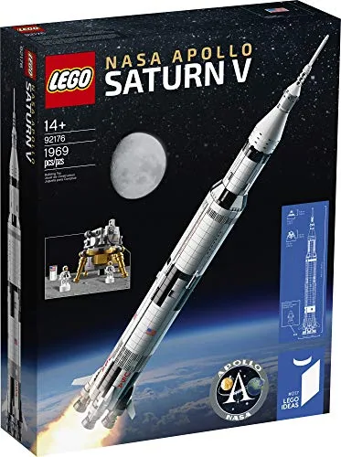LEGO NASA Apollo Saturn V Rocket Model Kit for Kids and Educators - Enhance Space Exploration Learning with this Hands-On Construction Toy