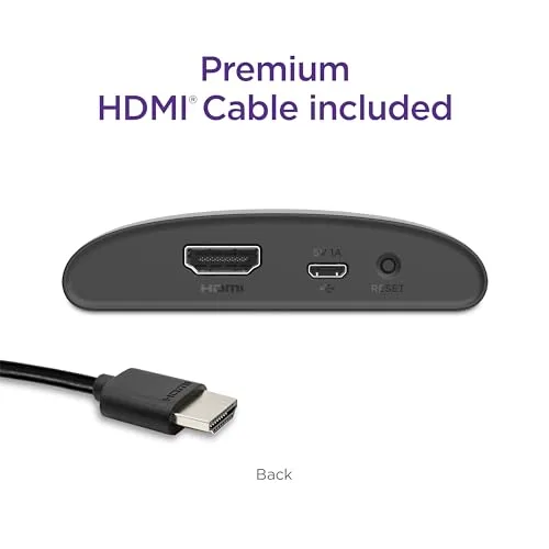 Roku Express HD Streaming Device designed for educators, featuring a standard remote and offering free live educational TV options.