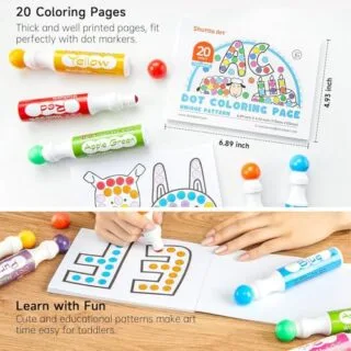 Colorful Shuttle Art Dot Markers for Kids - Safe, Non-Toxic Tools for Fun, Creative Learning Activities
