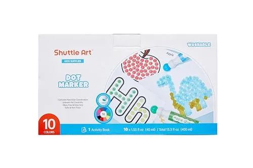 Vibrant Non-Toxic Dot Markers for Kids' Art, Creative Learning, and Imagination. Perfect for Safe, Mess-Free Crafting and Fun Educational Activities.