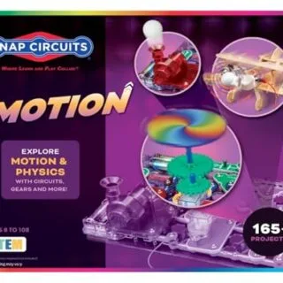 Explore the Snap Circuits Motion Electronics Kit, designed for interactive physics experiments and tabletop demos, perfect for hands-on learning.