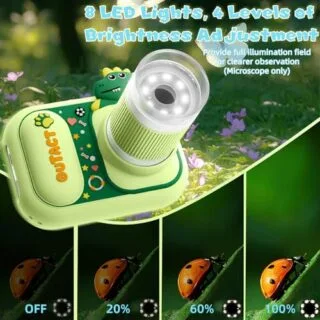 Digital STEM microscope featuring a 2.4-inch display and 1080p camera, ideal for enhancing educational experiences in science and technology.