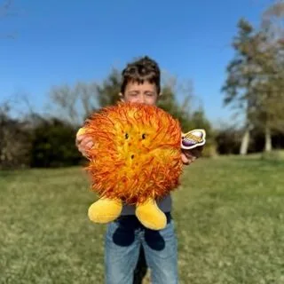 Celestial Buddies Sun Plush, 12-Inch: Educational Toy Featuring Planet Facts and Detailed Embroidery, Ideal for Teaching and Play.