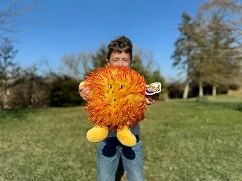 Celestial Buddies Sun Plush, 12-Inch: Educational Toy Featuring Planet Facts and Detailed Embroidery, Ideal for Teaching and Play.