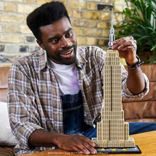LEGO Empire State Building set capturing the iconic NYC skyline; an educational model for architectural exploration and creative play.