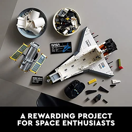 LEGO NASA Shuttle Discovery Model Assembled - Iconic Spacecraft Display for Educators and Space Enthusiasts, Perfect for Astronomy Fans