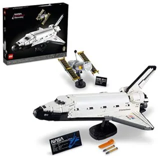 Explore space with the LEGO NASA Shuttle Discovery Model Kit, a detailed and educational spaceship display perfect for enthusiasts and learners.