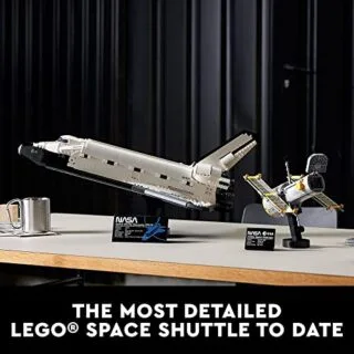 Build and display a NASA Space Shuttle Discovery Lego model kit, perfect for educators and enthusiasts interested in space exploration and observatories.
