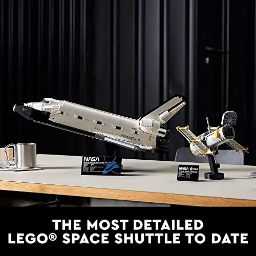Build and display a NASA Space Shuttle Discovery Lego model kit, perfect for educators and enthusiasts interested in space exploration and observatories.