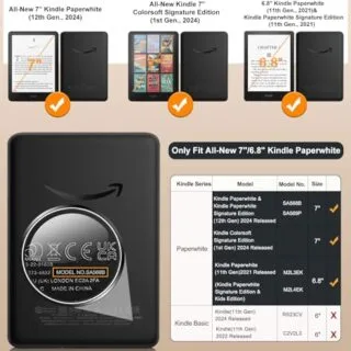 Protective 7-Inch Kindle Paperwhite Case - Ideal for Educators Seeking a Durable, Stylish Cover for Their Essential Reading Device