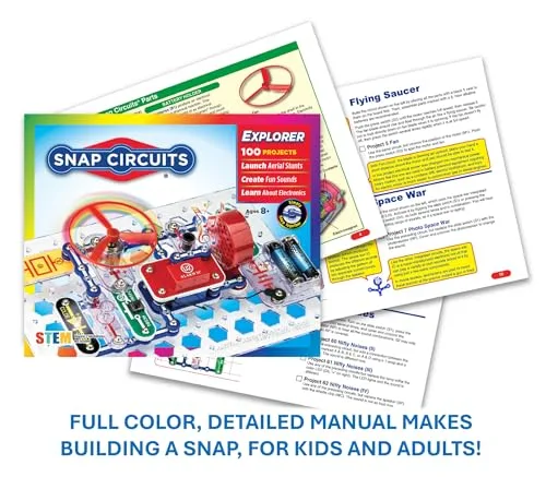 Explore the Snap Circuits Jr. SC-100 Robotics STEM Kit! Featuring 100+ projects and a full-color guide, it's perfect for educators and learners.