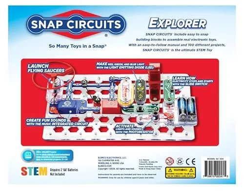 Explore STEM with the Snap Circuits Jr. SC-100 kit, featuring 100 projects and a detailed guide, ideal for educators and young robotics enthusiasts.