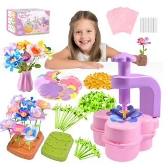 DIY Stem Flower Bouquet Kit for Toddlers: Engage kids in a fun and educational crafting activity with this hands-on flower arrangement experience.