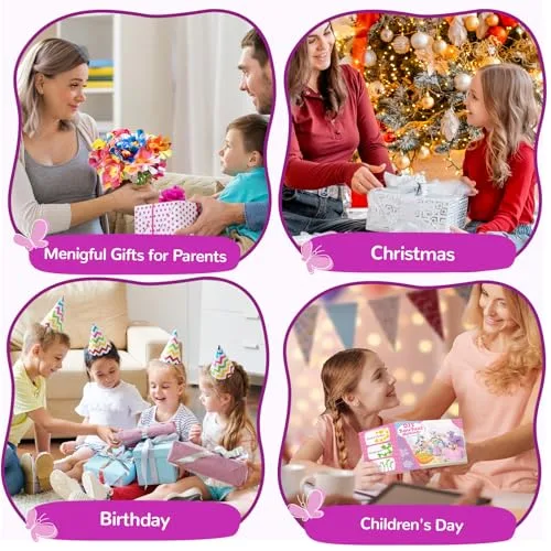 Toddler DIY Flower Bouquet Kit: Engaging STEM Craft Activity Promoting Creativity and Skill Development. Perfect Hands-On Learning for Preschoolers.