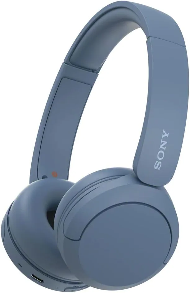 Sony WH-CH520 Blue Bluetooth On-Ear Headset with Mic, ideal for educators seeking a reliable wireless audio solution for enhanced learning experiences.