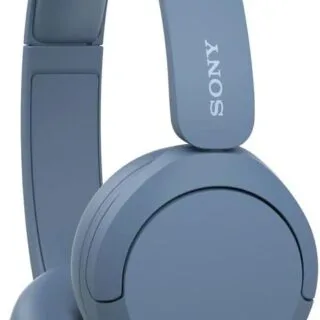 Experience immersive wireless audio with the Sony WH-CH520 Blue Bluetooth On-Ear Headset featuring a mic, perfect for educators seeking superior sound quality.