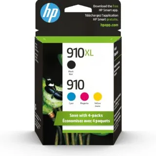 HP 910/910XL Ink Pack for OfficeJet 8010 – Cyan, Magenta, Yellow, Black - Perfect for Professional Printing and Office Stationery Needs