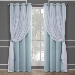 Grommet Style Luxe Double-Layer Sheer and Blackout Classroom Curtains for a Cozy Learning Space