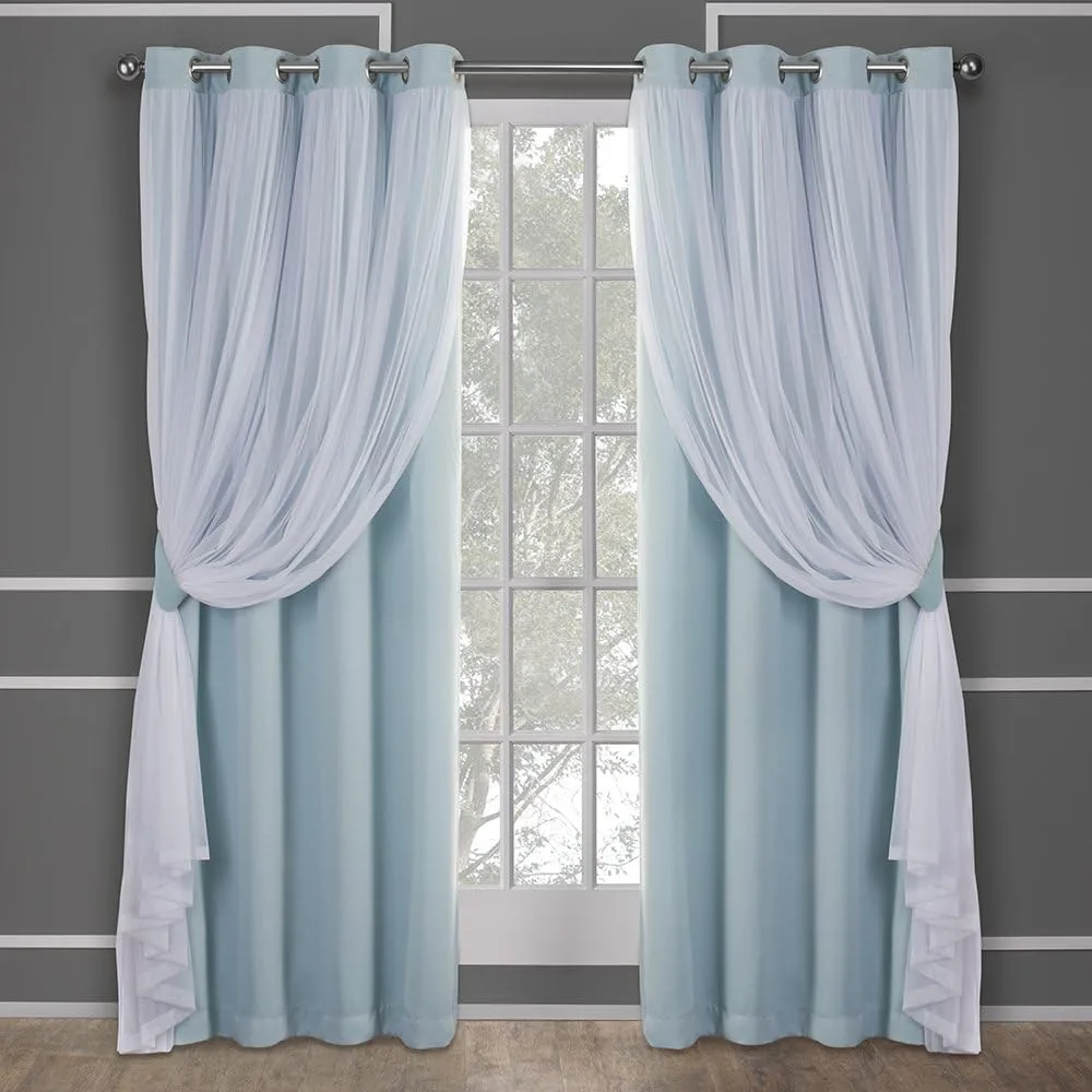 Grommet Style Luxe Double-Layer Sheer and Blackout Classroom Curtains for a Cozy Learning Space