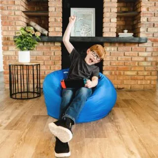 Durable 2ft Sapphire Blue Bean Bag Chair for Classrooms - Comfortable and Stylish Seating Solution for Enhanced Student Engagement