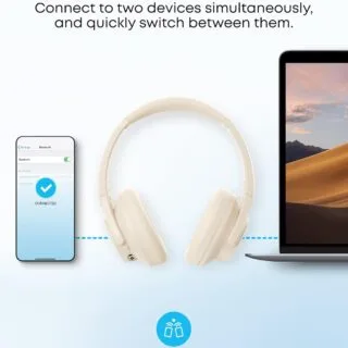 Soundcore Q20i Hybrid ANC Bluetooth Headphones: Ideal for Educators' Remote Work; 40-Hour Battery Life and Over-Ear Comfort for Long Sessions.