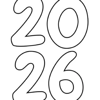 Printable 2026 Large Numbers Coloring Page for Kids: Engaging Activity to Boost Creativity and Learning through Fun Coloring Exercises.
