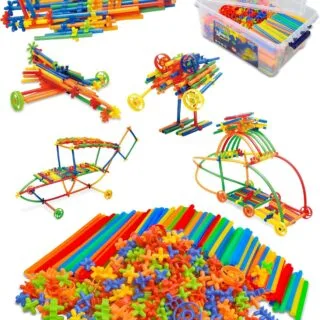 STEM Construction Kit: 600-Piece Straw Set for Classroom Learning and Creative Play, Enhance Hands-On Education in Engineering Skills