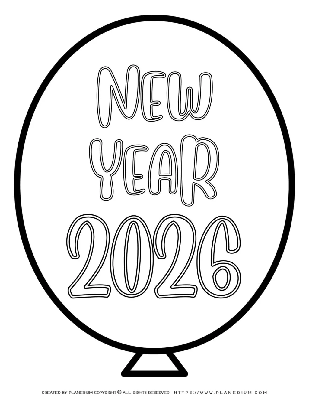 Engage kids in festive creativity with a 2026 New Year balloon coloring page, perfect for adding holiday cheer and enhancing artistic skills.