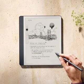 Discover the Amazon Kindle Teachers Scribe 64GB eBook Note Companion, featuring a user-friendly interface for seamless reading and note-taking.