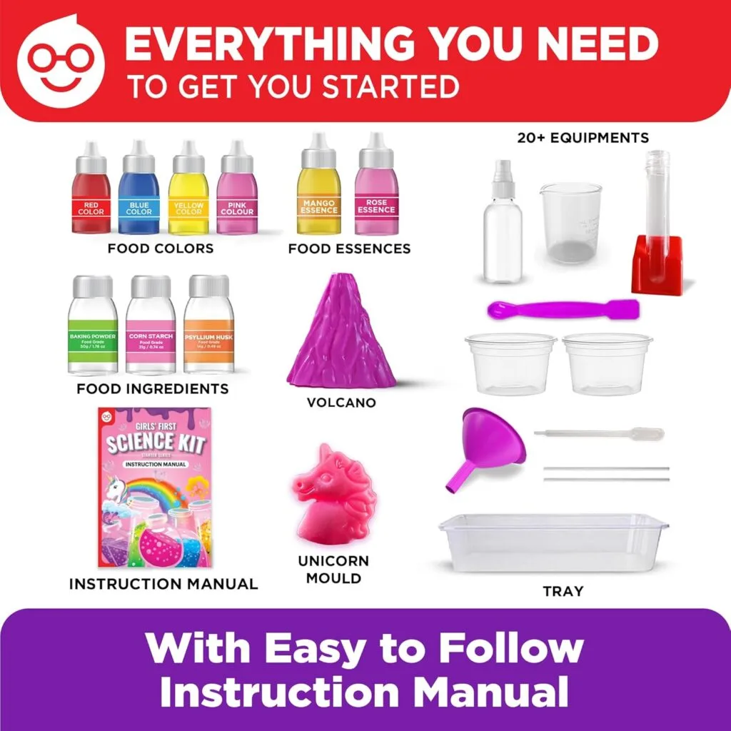 Engaging science kit for kids ages 4-8 featuring early chemistry experiments by Dr. Jupiter to inspire curiosity and learning in young minds.