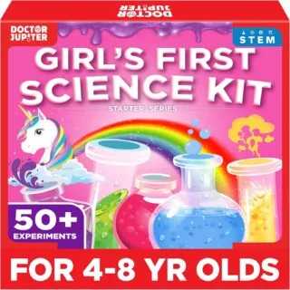 Dr. Jupiter Science Kit for Kids Aged 4-8 offers engaging early chemistry experiments, fostering exploration and discovery for young learners.