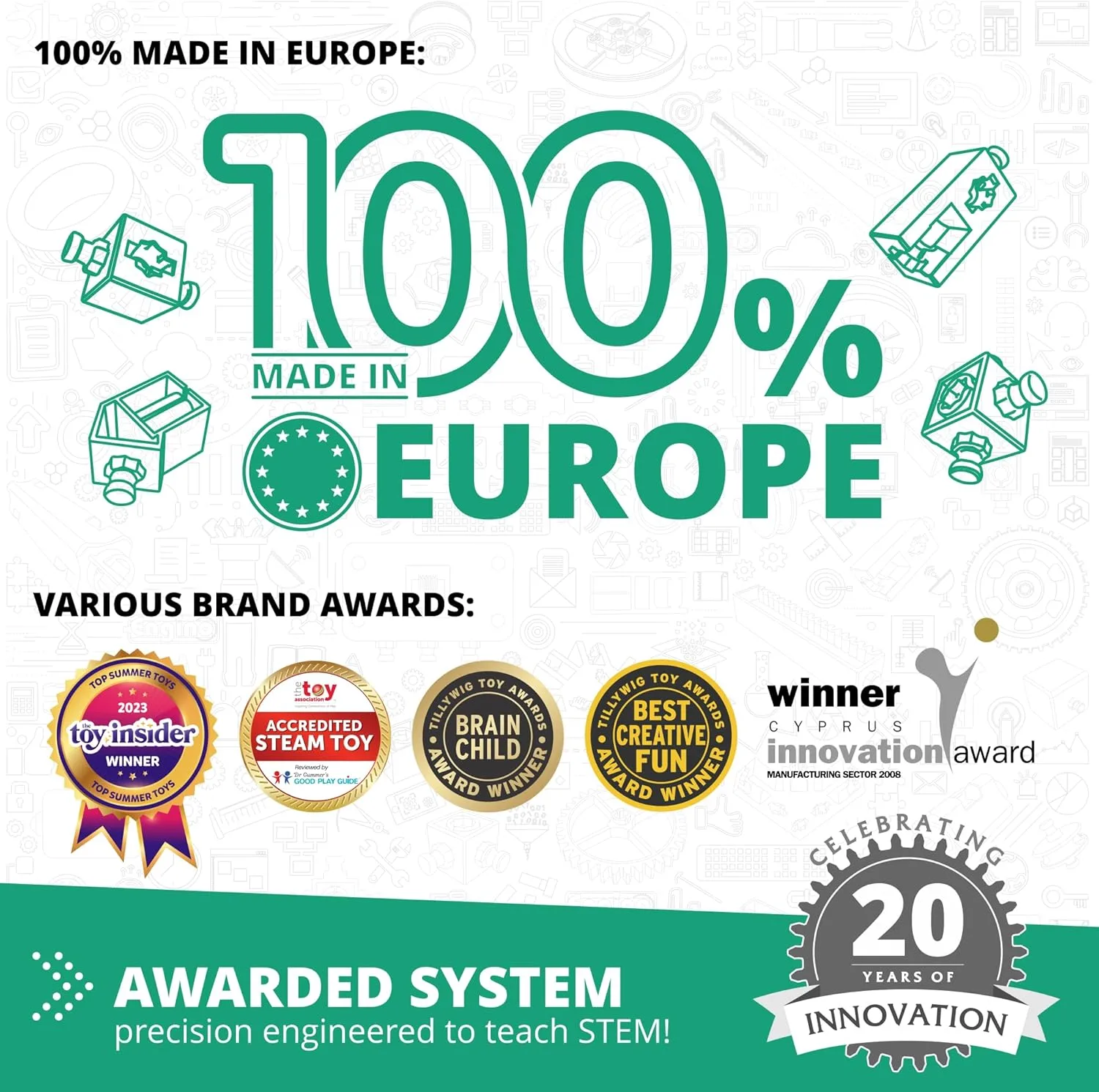 Engino STEM Physics Experiment Kit for educators, focusing on inertia, friction, and circular motion through hands-on learning activities.