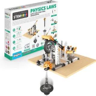 Engino STEM Physics Experiment Set focuses on inertia, friction, and circular motion for educators to enhance interactive learning experiences.