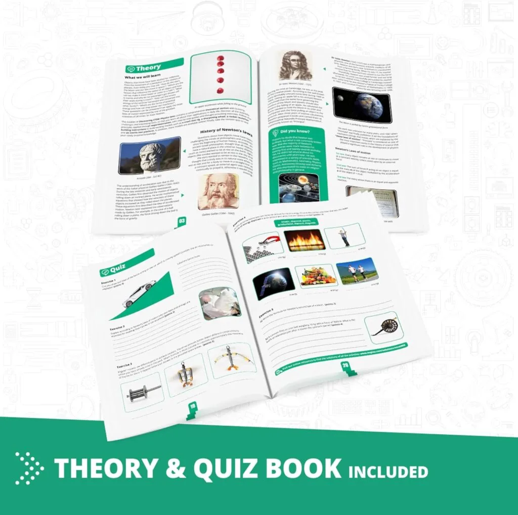 Engino STEM Physics Experiment Set focusing on inertia, friction, and circular motion designed for classroom educators and hands-on learning.