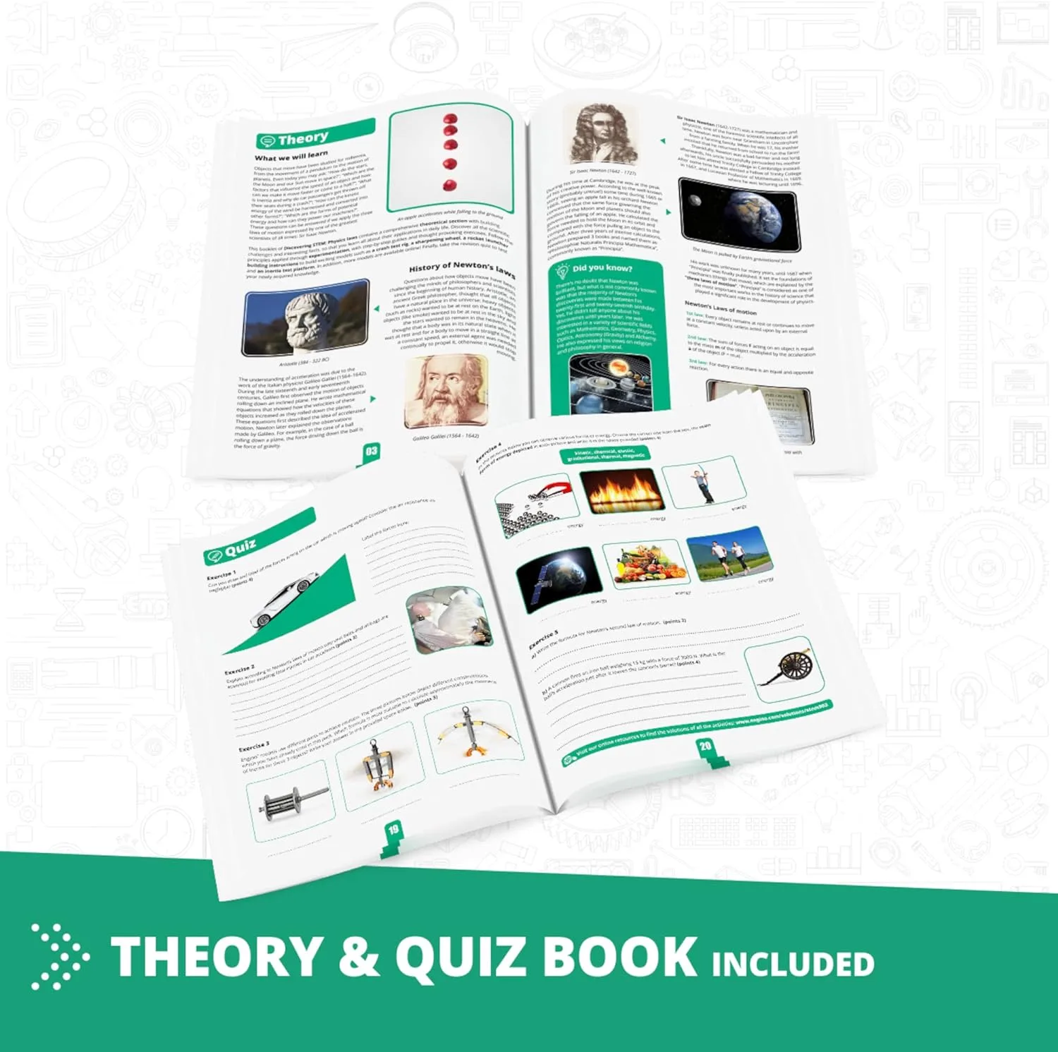 Engino STEM Physics Experiment Set focusing on inertia, friction, and circular motion designed for classroom educators and hands-on learning.