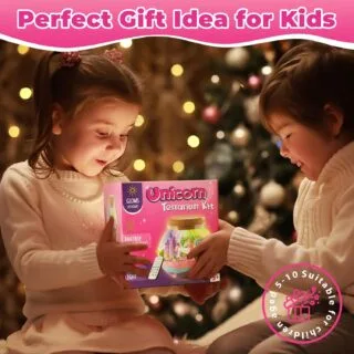 Joyeemax Unicorn Terrarium Kit for Kids, featuring a fun LED night light, offers a creative garden project that sparks imagination and joy.