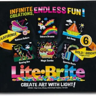 Classic Lite-Brite Retro Toy for creative light art; a fun educational STEM activity that sparks imagination and enhances artistic skills.
