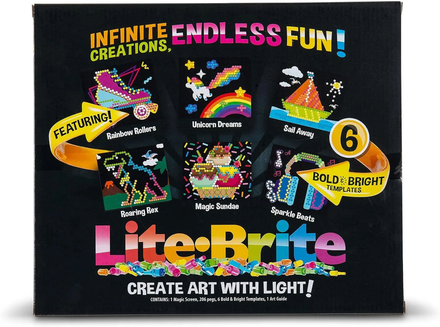 Classic Lite-Brite Retro Toy for creative light art; a fun educational STEM activity that sparks imagination and enhances artistic skills.