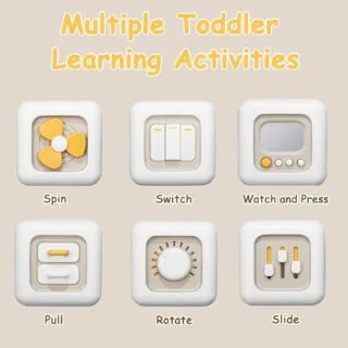 Montessori Busy Cube offers toddlers ages 1 and up an engaging sensory travel toy that promotes hands-on learning and exploration.