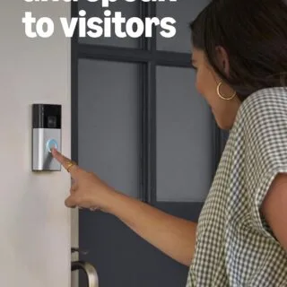 Ring Battery Doorbell offers full view video and live monitoring for efficient home surveillance and enhanced security for your property.