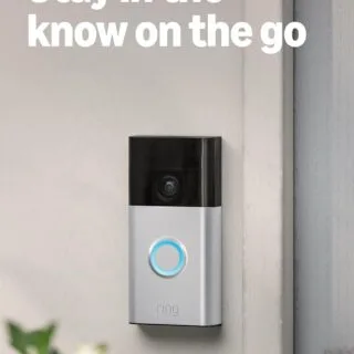 Experience seamless live monitoring with the Full View Video Ring Battery Doorbell, designed for effortless security in any setting.