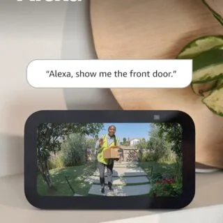 Alternative text for a full-view video ring battery doorbell showcasing easy monitoring and live view features for enhanced home security.