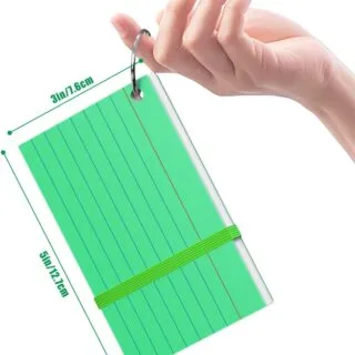 200 PCS 3x5 lined study cards with a convenient ring, perfect for teachers and effective learning aids for students. Ideal for notes and projects.