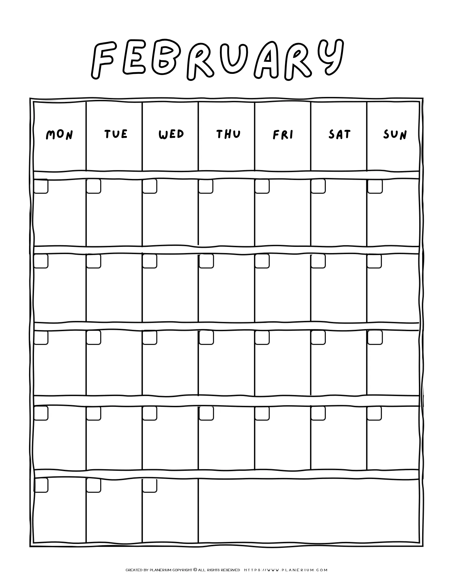 February Calendar