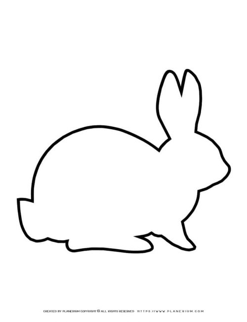 Bunny Template Free Printable for Coloring and Decoration