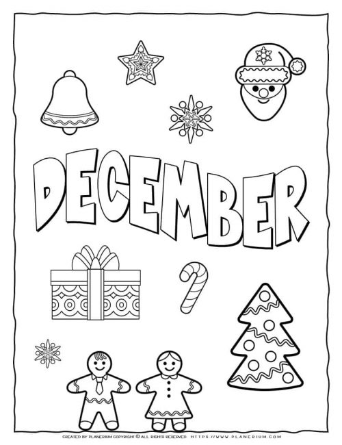 December Coloring Page | Planerium